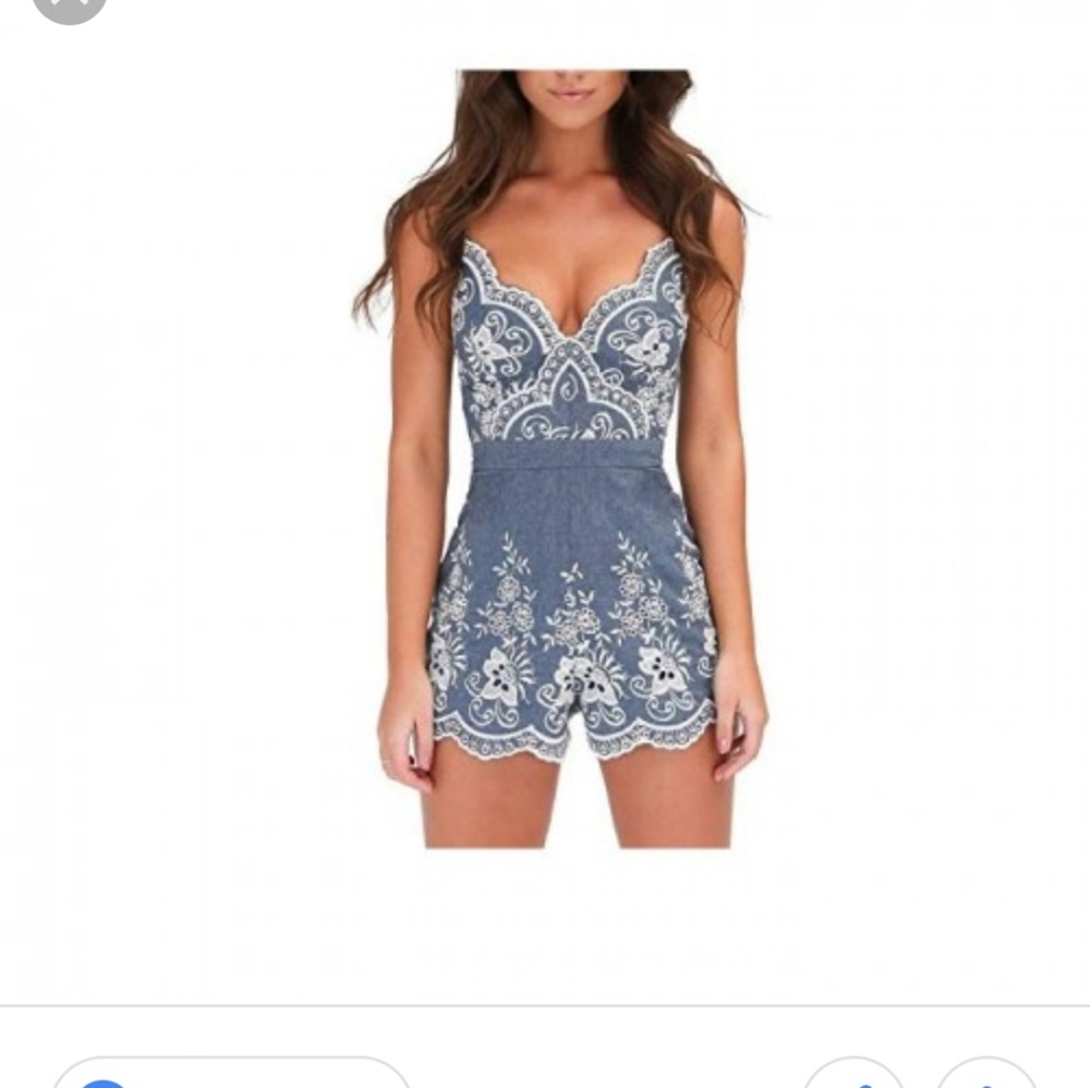 Never wear beautuful blue jean romper never wear